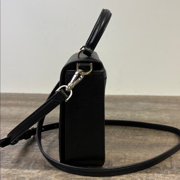 Kate Spade New York Black Saffiano Leather Top Handle Crossbody - Picture 2 of 15
